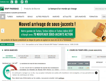 Tablet Screenshot of produitsdebourse.bnpparibas.fr