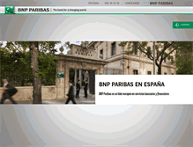 Tablet Screenshot of cash-cib.bnpparibas.es