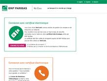 Tablet Screenshot of netcash.bnpparibas.net